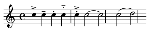 Штрихи та ліги в LilyPond
