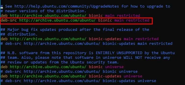 /etc/apt/sources.list