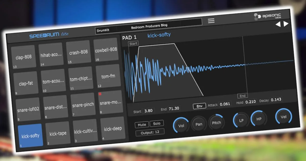 VST-семплер ударних Speedrum Lite від Apisonic Labs