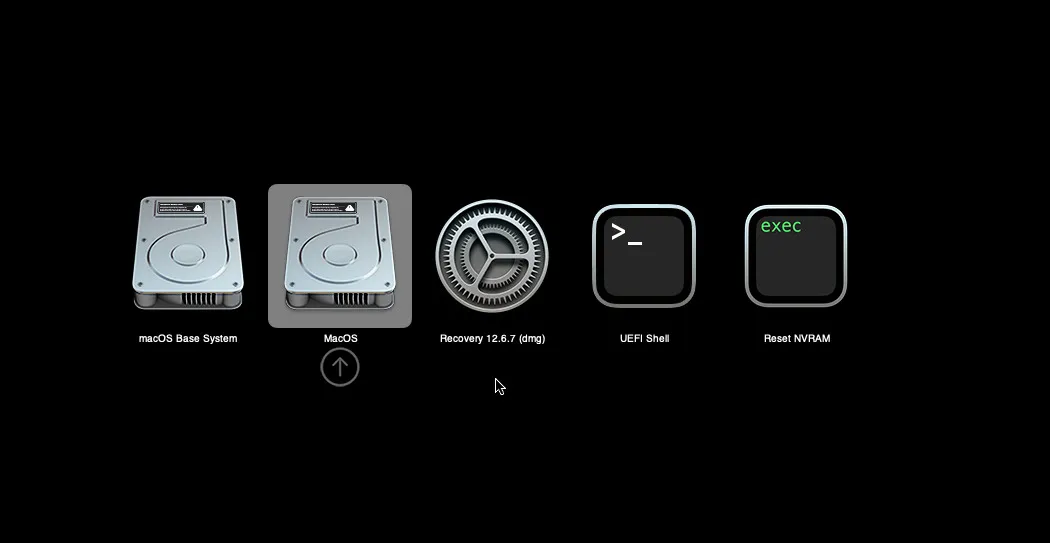 Вибір цілі завантаження MacOS