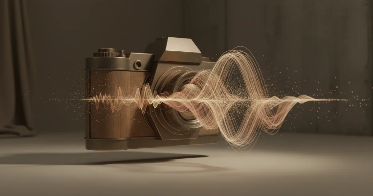 abstract video waveform and camera concept art