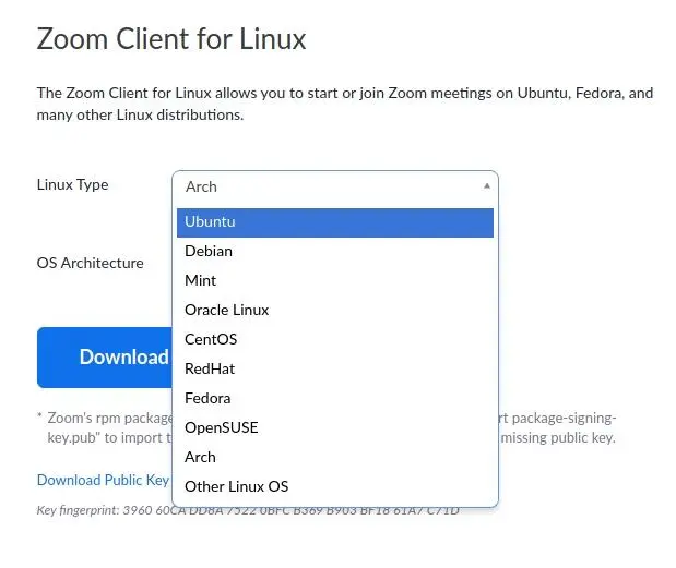 Zoom для Linux